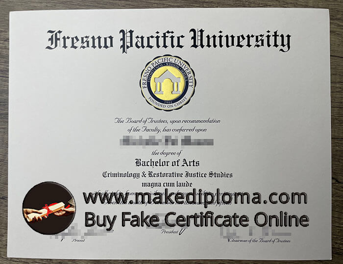 Buy Fresno Pacific University fake degree.