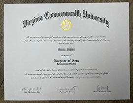 Buy Virginia Commonwealth University Fake diploma online.