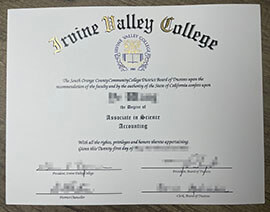 Irvine Valley College Diploma, Buy IVC Fake Degree.