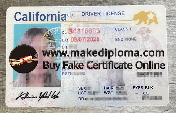 California Driver licence