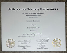 California State University, San Bernardino Diploma.