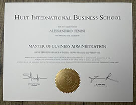 Hult International Business School diploma.