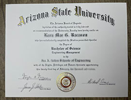 Replace Arizona State University Fake Diploma.
