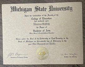 Order Michigan State University Fake Diploma.
