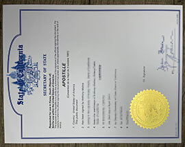 Buy US diploma with California State Apostille online.