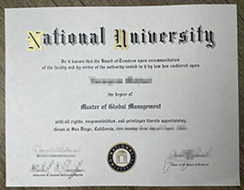 Replica National University Fake Diploma.