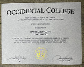 The Guide to get a fake Occidental College degree in USA.