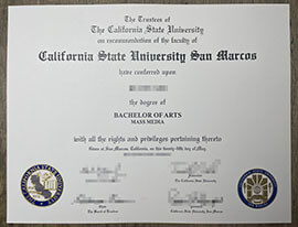 Fake California State University San Marcos degree for sale.