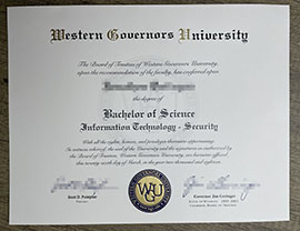 Buy fake Western Governors University (WGU) diploma.