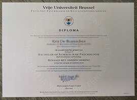 Buy a high quality fake Vrije University Brussel diploma.