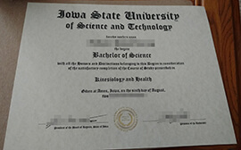 Purchase Iowa State University fake diploma online.