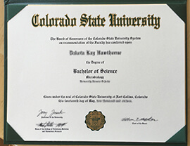 Purchase Colorado State University fake diploma online.
