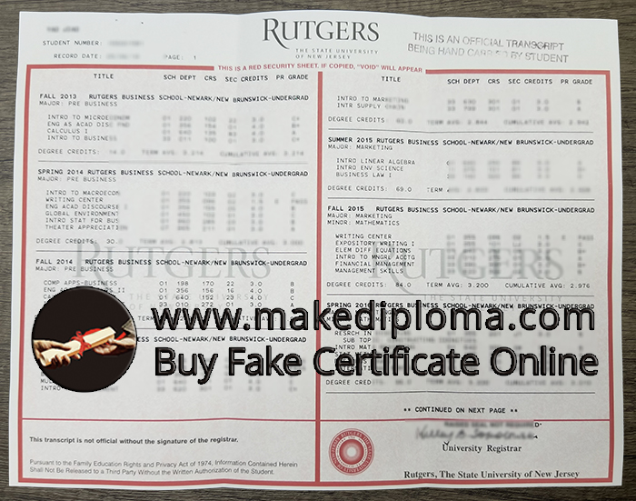 Buy Rutgers University transcript, buy Rutgers University diploma