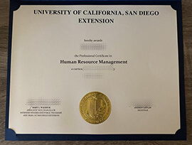 University of California San Diego Extension Certificate.
