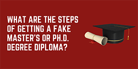 What are the steps of getting a Bachelor or Master’s degree diploma?