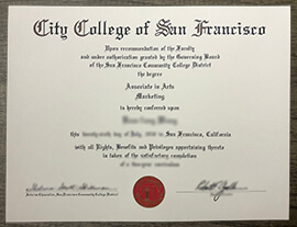 Where to Buy City College of San Francisco Fake Diploma?