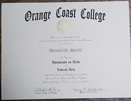 Buy Orange Coast College diploma, Buy OCC Certificate.