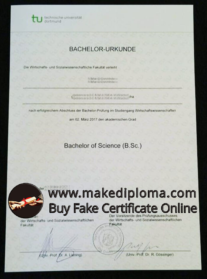 Dortmund University of Technology certificate, Technical University of Dortmund degree, buy TUD diploma.