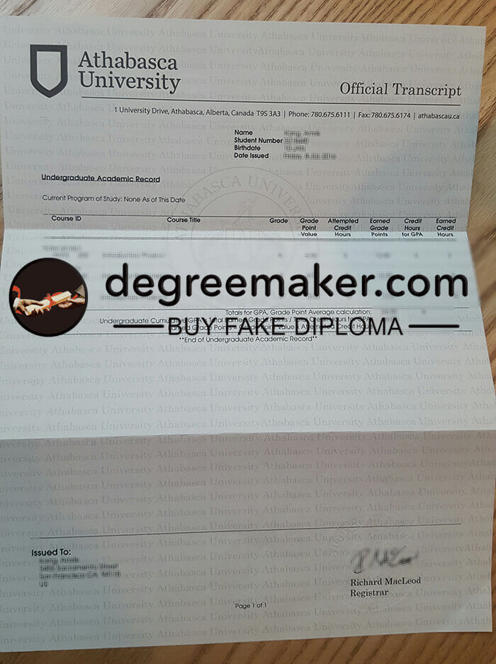 buy Athabasca University diploma, buy Athabasca University transcript. order fake transcript.