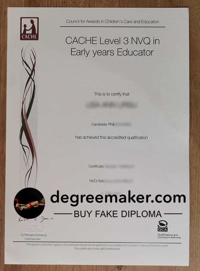 Buy CACHE level 3 Certificate, Buy NVQ diploma, Buy CACHE level 3 NVQ Certificate