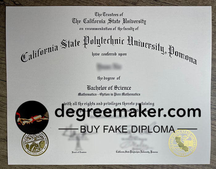 Buy Cal Poly Pomona bachelor of Science diploma, buy diploma online.