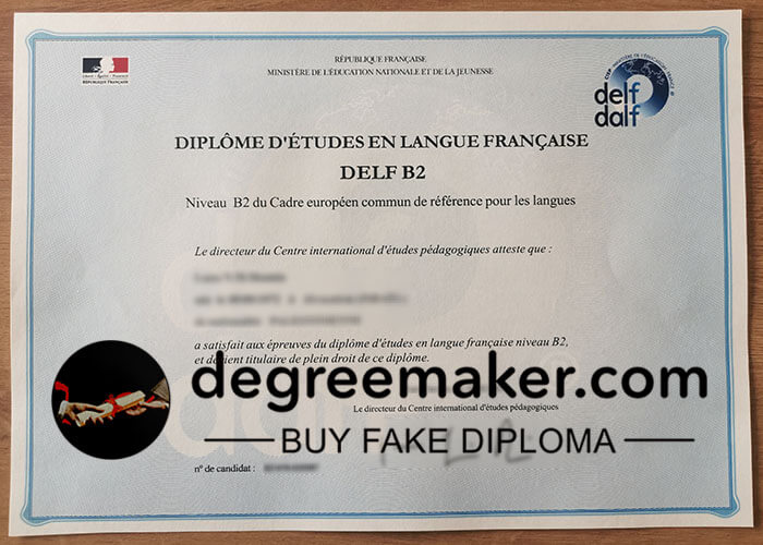 DELF B2 certificate, buy fake certificate online, buy DELF B2 certificate.