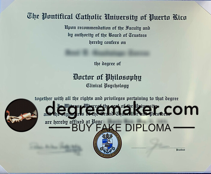 Buy Pontifical Catholic University of Puerto Rico diploma.