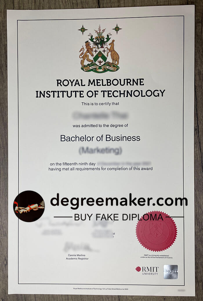 Buy RMIT diploma, Royal Melbourne Institute of Technology Certificate