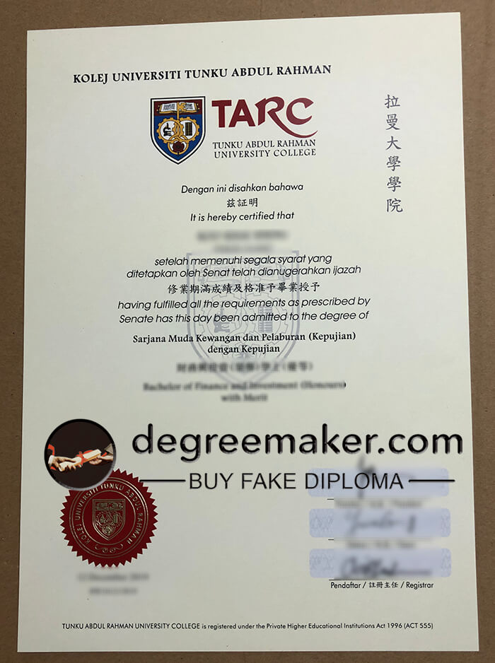 Buy TARC diploma, buy TARC certificate, order TARC certificate