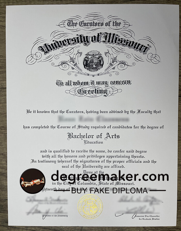 Buy University of Missouri diploma, buy University of Missouri fake degree.