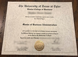 Buy UT Tyler Soules College of Business Fake Diploma.