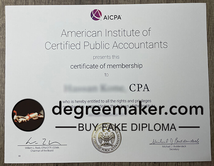 Make diploma, order AICPA certificate, buy AICPA fake certificate