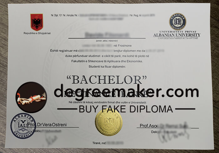 Buy Albanian University diploma, buy Albanian University fake diploma, buy fake degree online.
