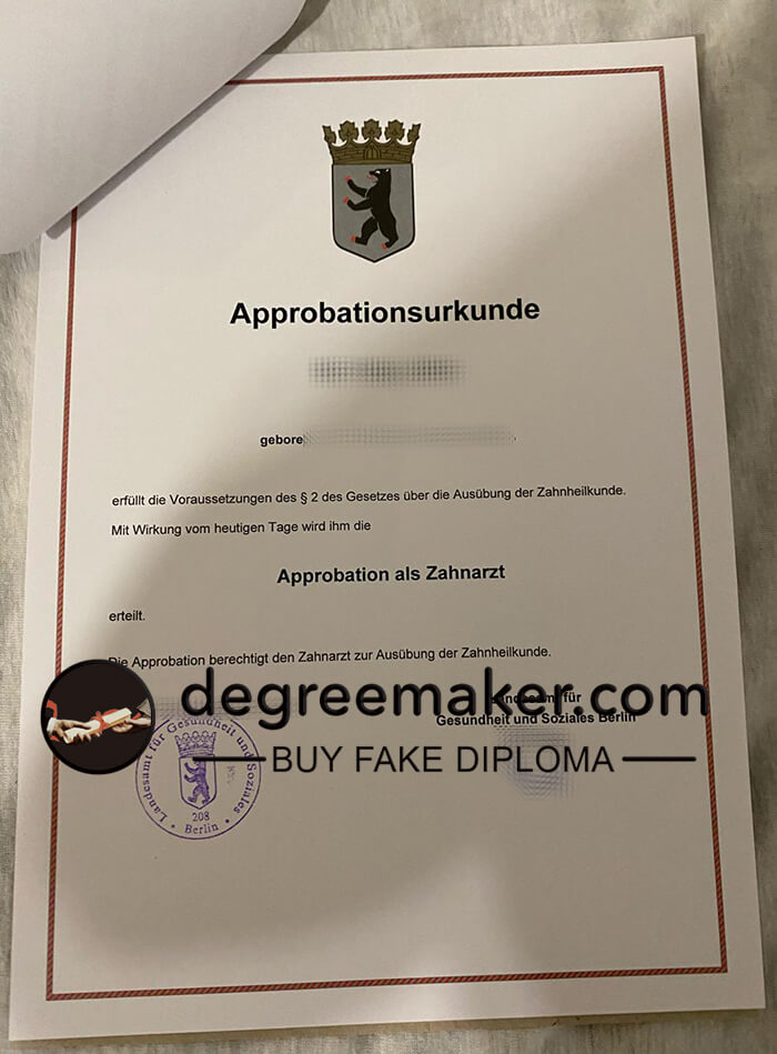 Buy Approbation als Zahnarzt fake diploma, buy Approbation als Zahnarzt fake certificate.