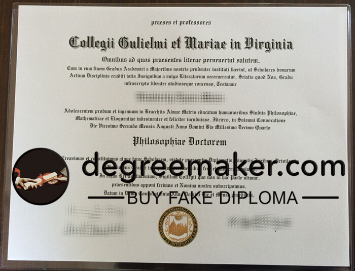 Collegii Gulielmi et Mariae in Virginia diploma, buy William & Mary diploma