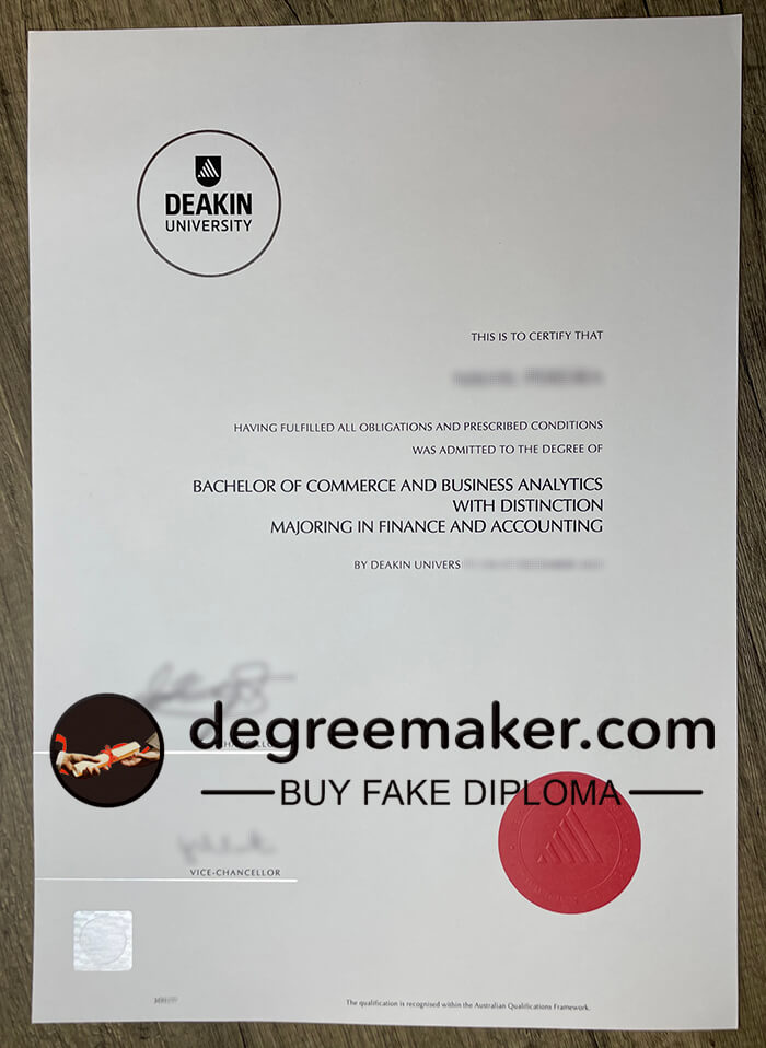 Deakin University fake diploma, buy Deakin University fake degree.