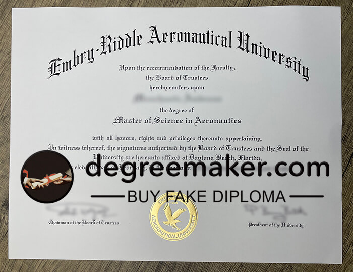 Embry Riddle Aeronautical University diploma. ERAU transcript. buy ERAU fake diploma
