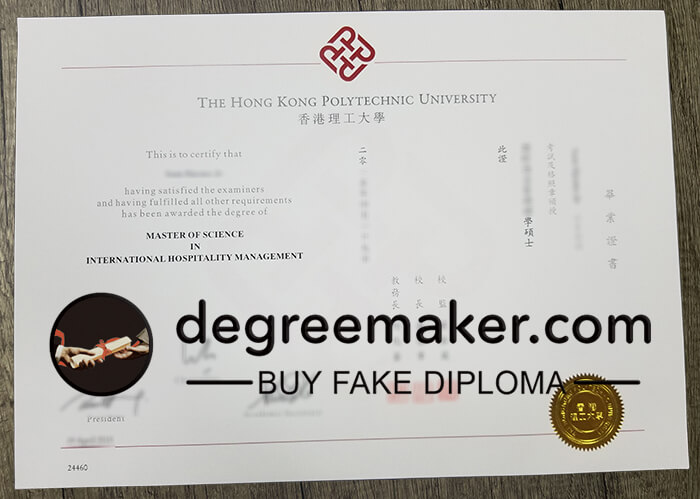 Hong kong Polytechnic University certificate, buy Hong kong Polytechnic University fake diploma