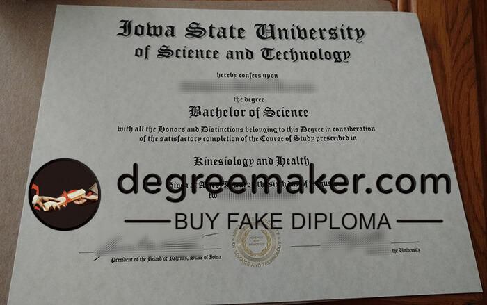 buy Iowa State University of Science and Technology fake diploma.