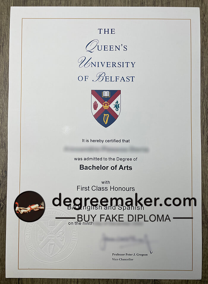 Buy Queen's University of Belfast diploma.