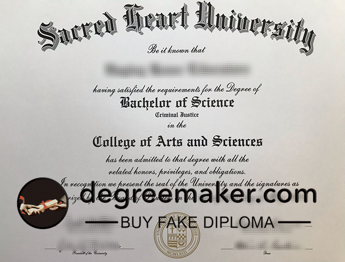 Sacred Heart University diploma, buy Sacred Heart University fake degree, buy SHU fake diploma.