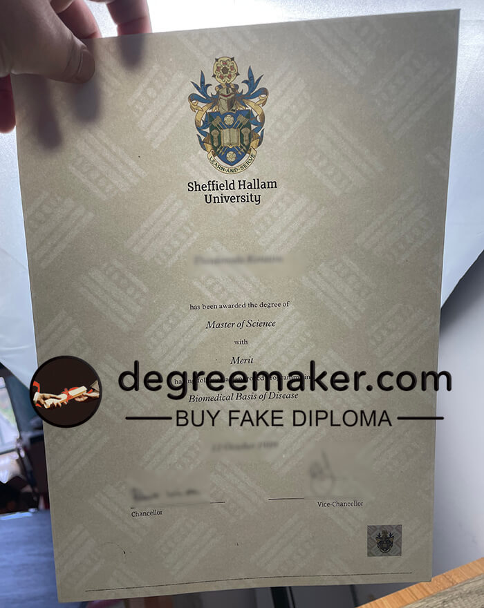Sheffield Hallam University diploma, where to buy Sheffield Hallam University diploma?