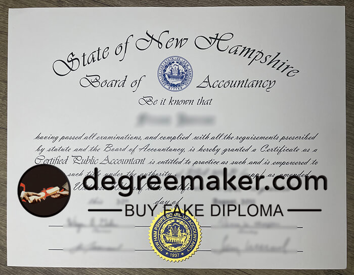buy State of New Hampshire CPA diploma, buy fake diploma online.