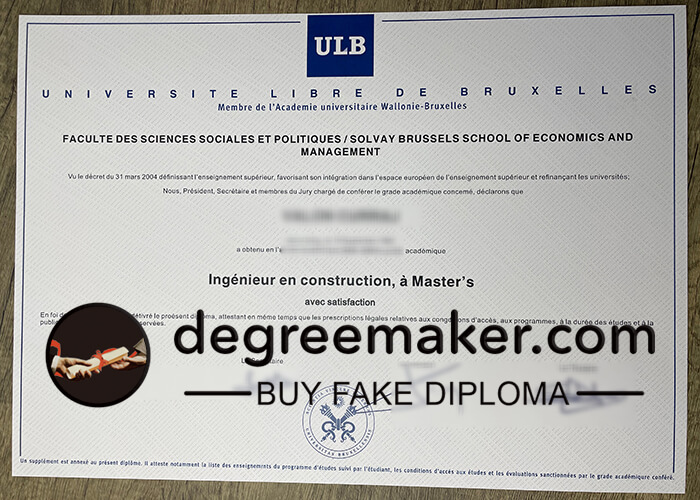 Buy ULB diploma, Universite Libre de Bruxelles diploma.