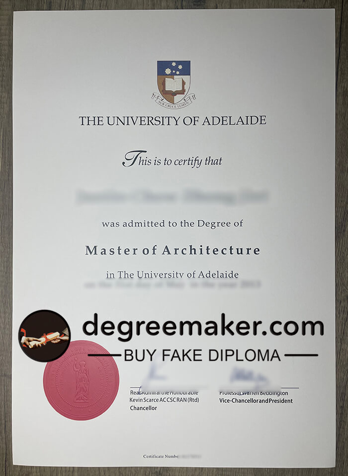 University of Adelaide diploma, buy University of Adelaide fake degree.