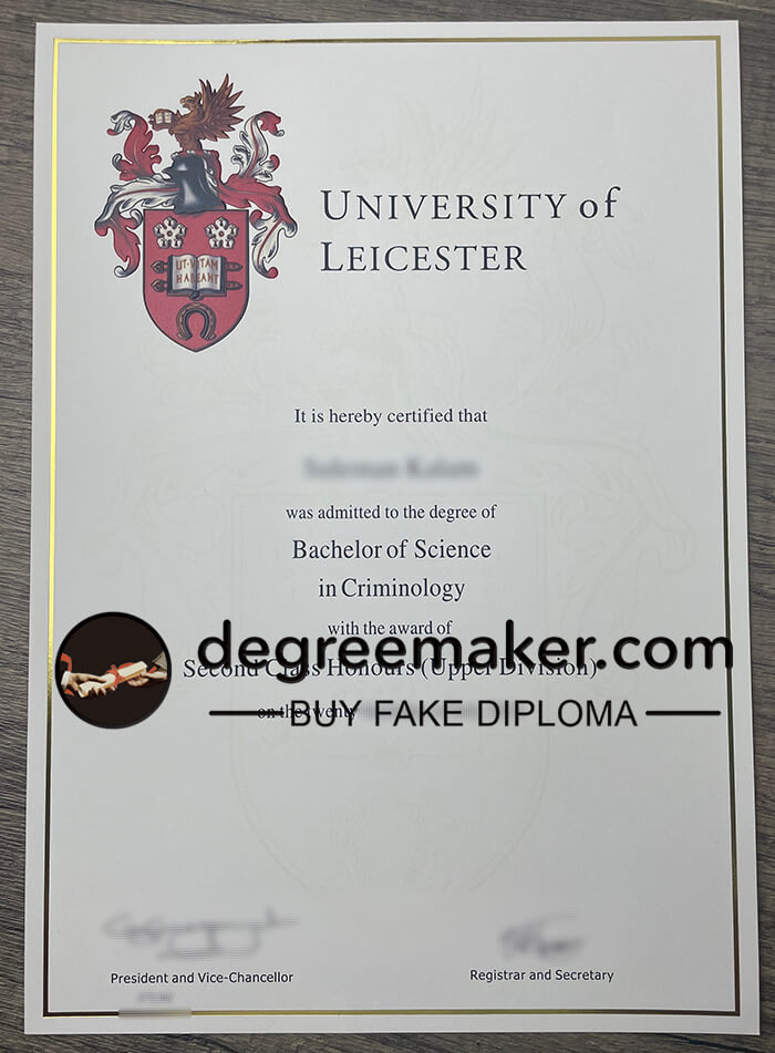 buy fake degree certificate online, buy University of Leicester fake diploma.