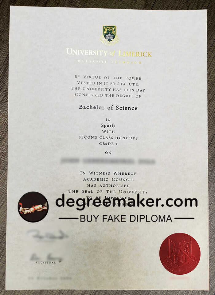 University of Limerick diploma, buy University of Limerick fake degree.