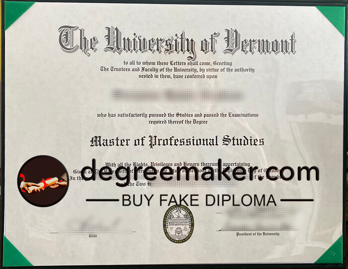 University of Vermont fake diploma, buy master degree online