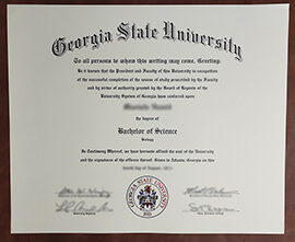 Buy fake Georgia State University Bachelor Degree Online.