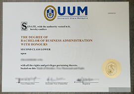Buy Universiti Utara Malaysia fake degree certificate.